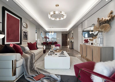 飞视设计-典雅轻奢生活，143m樾隽中央样板间