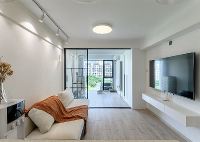  80㎡北欧风二居室，竟然同时拥有两个“客厅